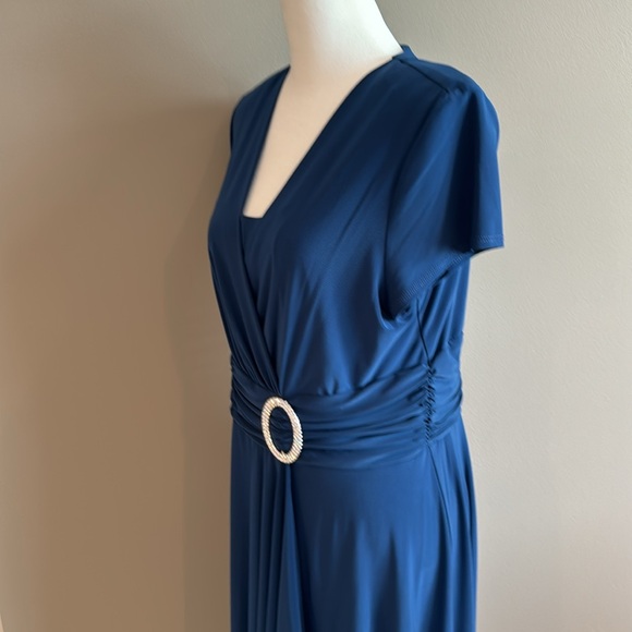 R&M Richards Dress w Rhinestone Buckle 14 - Picture 6 of 9